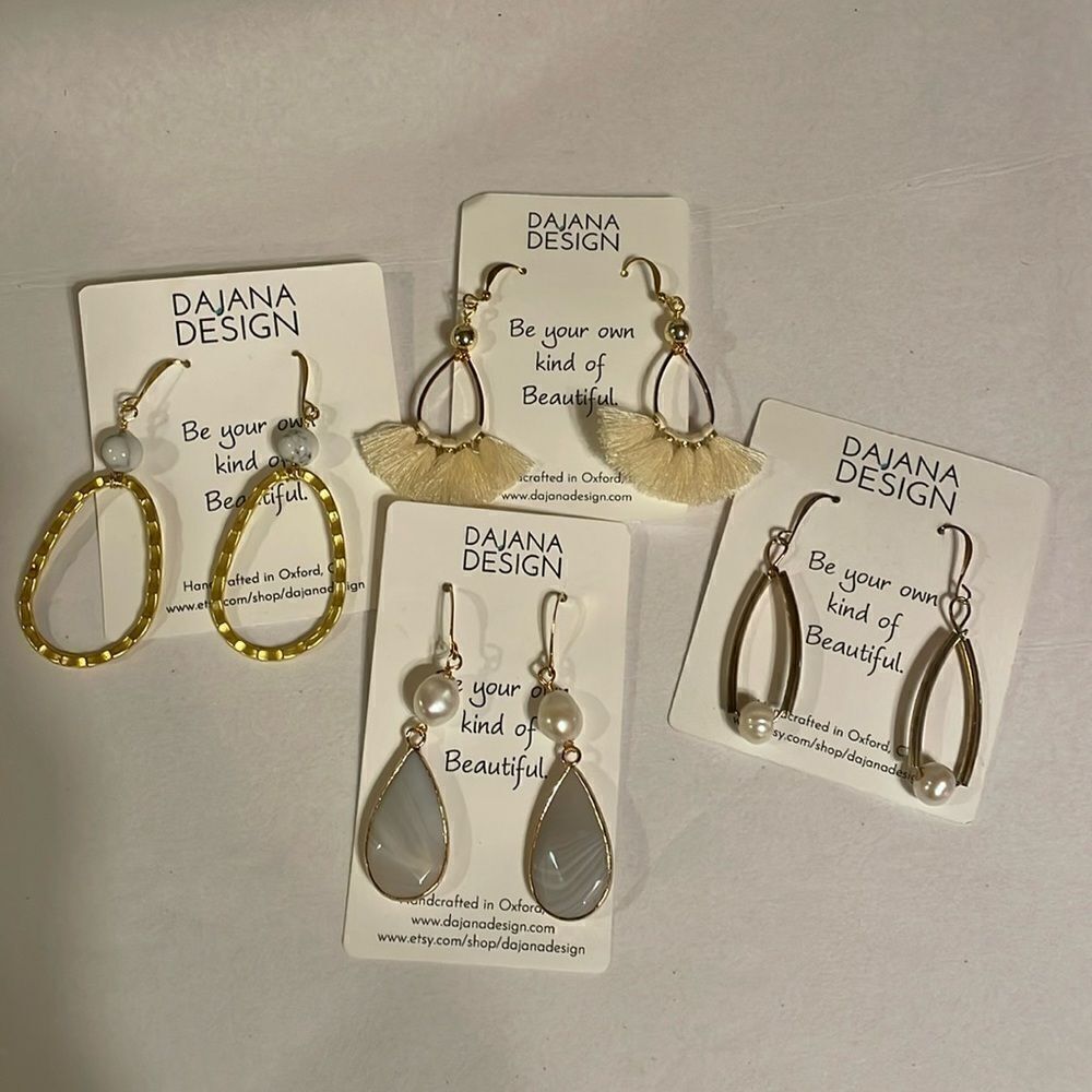4 Pairs Handcrafted Earrings